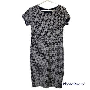 Cato white and black short sleeve midi dress size 10